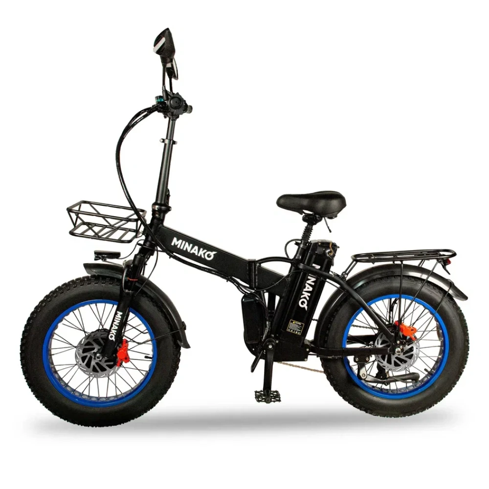 Электровелосипед Minako F10 Dual синий гидравлика 1